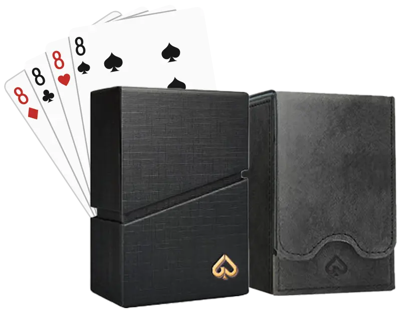 Custom Corporate Gift Box-Premium Imported Linen-Finish Black-Core Playing Cards